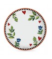 SET 6 ASSIETTES PLATES ORANGE 27CM