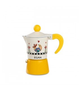 CAFETIERE 2 TASSES JAUNE C2