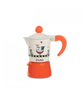 CAFETIERE 2 TASSES ORANGE C2