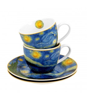 SET 2 TASSES EXPRESSO VAN GOGH STARRY NIGHT 100ML