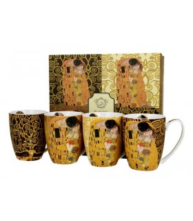 SET 4 MUGS 380ML KLIMT ASS