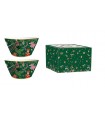 SET 2 BOLS 14CM PORCELAINE CHRISTMAS SPIRIT