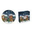 PLAT 27CM PORCELAINE CHRISTMAS CITY C2