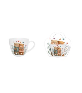 MUG 460ML COUPLE OURS COEURS PANIER SET DE 4