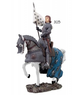 JEANNE D'ARC A CHEVAL 26.5X12X37