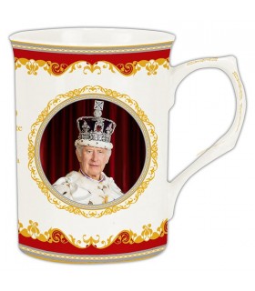 MUG ROI CHARLES III COURONNEMENT 300ML SET DE 6