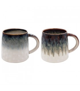 MUG REACTIVE GLAZE 450ML SET DE 2 ASS