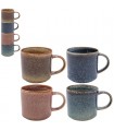 MUG REACTIVE GLAZE 400ML EMPILABLE SET DE 4 ASS