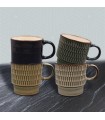 MUG 350ML REACTIVE GLAZE SET DE 4 ASS