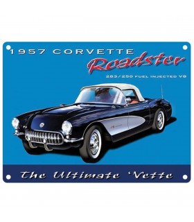 PLAQUE 30X40 1957 CORVETTE C2