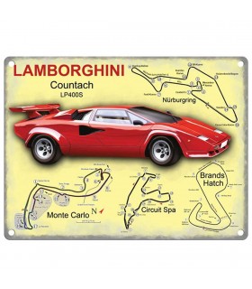 PLAQUE 30X40 LAMBORGHINI COUNTACH C2