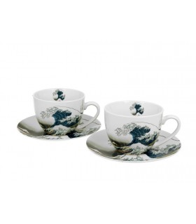 SET 2 TASSES+SOUCOUPES 280ML HOKUSAI