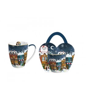 MUG 350ML PANIER CHRISTMAS CITY SET DE 4