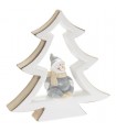 BONHOMME DE NEIGE DANS SAPIN 16.5x16.5 C2