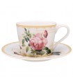 TASSE + SOUCOUPE 250ML REDOUTE ROSE SET DE 2