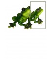 SET 4 GRENOUILLES VERT 8X6X4