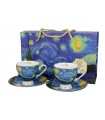 SET 2 TASSES+SOUCOUPES 220ML VAN GOGH STARRY NIGHT G.LINE