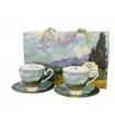 SET 2 TASSES+SOUCOUPES 220ML VAN GOGH CHAMP DE BLE G.LINE