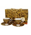 SET 2 TASSES+SOUCOUPES 220ML KLIMT TREE OF LIFE G.LINE