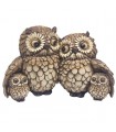 COUPLE CHOUETTES + PETITS 17X8X13 HOOTERS