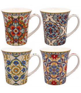 MUG LUSTRE TUSCANY 300ML SET DE 4 ASS