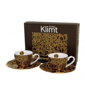 SET 2 TASSES EXPRESSO 100ML KLIMT TREE OF LIFE