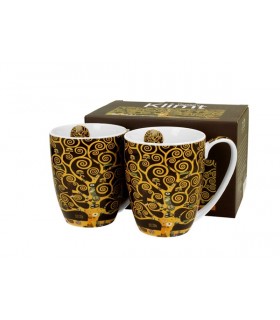 SET 2 MUGS 380ML KLIMT TREE OF LIFE C2